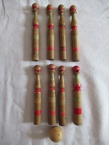 Anciennes quilles bois - quilles, en