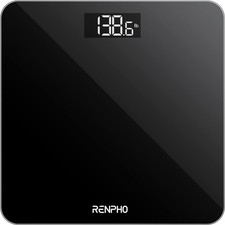 RENPHO Balance Pèse Personne Électronique LED Précision 50g Max 180kg Noir