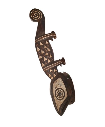 Sculpture masque africain en - ,