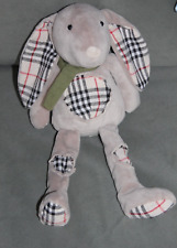 doudou peluche Lapin CREDIT AGRICOLE Champagne bourgogne BEIGE CARREAUX34cm neuf