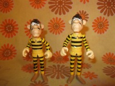 Vintage 1984 Lot 2 Ancienne FIGURINE DALTON MORRIS DARGAUD EDITEUR 84 Lucky Luke