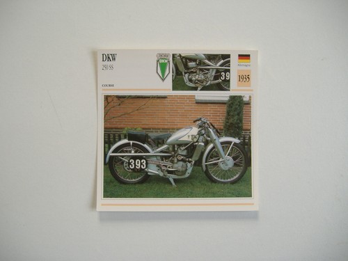Fiche moto dkw - fiche, 250
