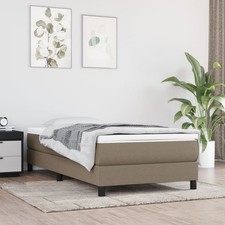 Sommier à Lattes de Lit Rembourré Adulte Chambre Intérieur Maison Tissu vidaXL