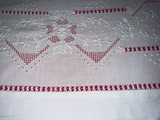 Drap plat pur coton - plat, brodé