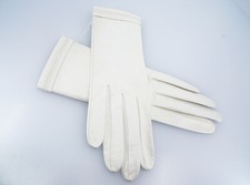 Gants Hermès - cuir blanc -
