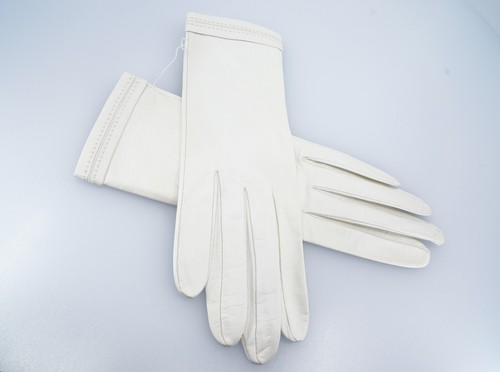 Gants hermès cuir blanc - hermès,