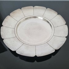 ERCUIS - Assiette de Présentation Forme de Fleurs en Métal Argenté 
