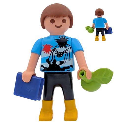 Figurine enfant bleu noir - figurine, bleu/noir