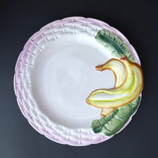 ASSIETTE en BARBOTINE décor