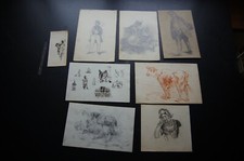 Lot dessins au crayon - lot, 8