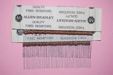 25X VINTAGE   Allen Bradley carbon resistor  1/4W --- 60 values Old stock