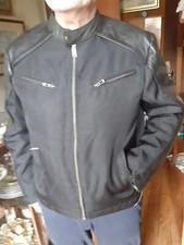 NEUF Blouson RG 512 Gothique Taille L. Gabardine noire et cuir noir et blanc