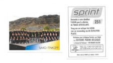 Vignette N°251 - Sprint 2013 - Edition Belge - Equipe Saxo Tinkoff