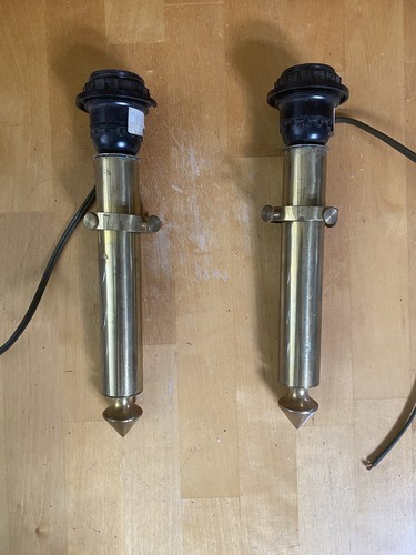 Paire ancienne lampe flambeaux - paire,