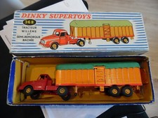1/43ième – DINKY TOYS – TRACTEUR WILLEME ET SEMI-REMORQUE BACHEE – n°36B