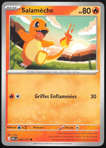 Carte pokémon salamèche - carte,