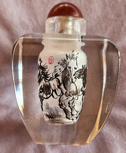 Flacon tabatière verre ou - verre,