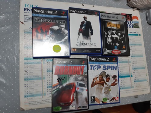 Lot jeux ps2 complets - lot,