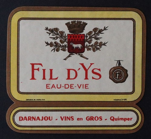Ancienne étiquette eau-de-vie