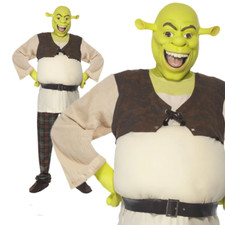Adulte Hommes Shrek Ogre Costume Halloween Monde Livre Jour Déguisement + Masque