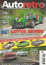AUTO RETRO N°378 LOTUS SEVEN / TALBOT LAGO . FORD MUSTANG / ESTAFETTE GENDARME