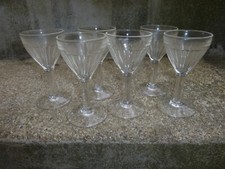 6 Ancien Verre à Pied Facette