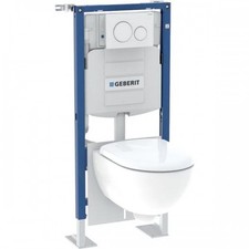 Pack Bâti-support Duofix autoportant - plaque et cuvette suspendue Renova carén