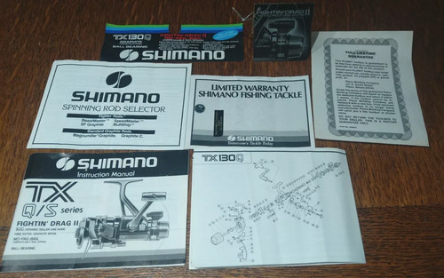 Lot documents moulinet shimano - lot,
