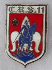Insigne Badge POLICE Obsolète CRS 11 ORIGINAL émail grand feu DRAGO