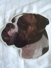GRAND AUTOCOLLANT  - motif chien    Tête BOXER BRINGE N°2  oreilles non coupées