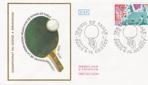 France 1977 fdc tennis - france,