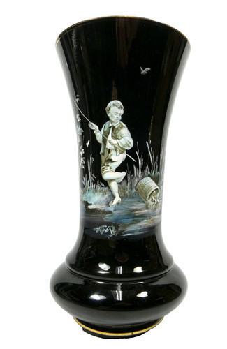 Vase opalin mary gregory verre - vase,