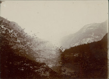 Suisse, Imhof sur la route de Grimsel Vintage citrate print.  Tirage citrate 