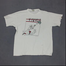 T-Shirt Tintin Made France L'Oreille Cassée Vintage 90s Corner Homme XL Blanc