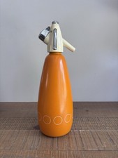 Ancien Siphon Orange Sparklets England BOC Aluminium - Déco Cuisine Vintage