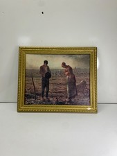 Tableau angelus peint sur bois