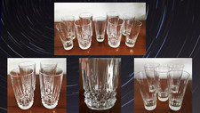 9 VERRES WHISKY : 4 GRANDS LOURDS VERRES CRISTAL +  5 VERRES BABY