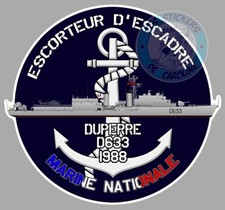 AUTOCOLLANT ARMEE MARINE NATIONALE ESCORTEUR D'ESCADRE DUPERRE 1988 D333 EA110