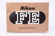 Mode d'emploi pour appareil photo Nikon FE (Allemand)