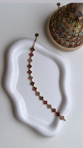 Bracelet trèfle doré - trèfle, et