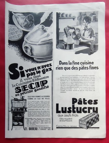 Pub presse 1929 pate lustucru - 1929,