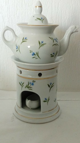 Tisaniere porcelaine decor - tisaniere, en