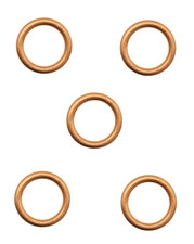 LOT DE 5 JOINT ROND CUIVRE POT