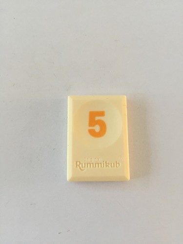 Tuile chiffre cinq orange - chiffre,