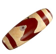 Dzi Dent de Tigre Perle Sacrée Tibétaine - Bijou Spirituel Unique -  7430