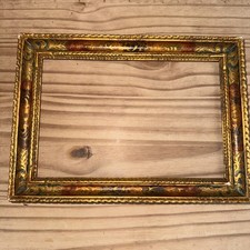 CADRE ENCADREMENT ANCIEN BOIS STUC DORE MONTAGE A CLE ANTIQUE Napoléon 3 Italien