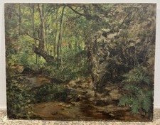 Huile sur panneau signée c