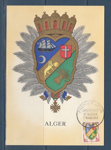 Carte 1er jour blason - jour,