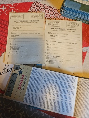 Billets avion ancien lot - d'avion, (