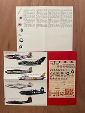 1/72 ESCI 74 : DECALS COREE P-51 MIG-15 SEA FURY F-86F YAK-9U A-26 F4U-5 USAF RN